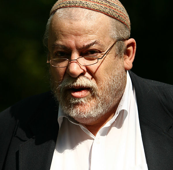 Vrchní český zemský rabín Efraim Karol Sidon na návštěvě ve Zlíně.