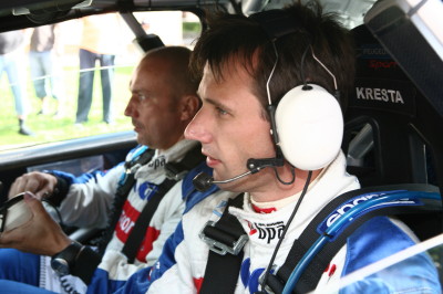 Roman Kresta s Petrem Grossem na Impromat Rallysprint Kopná.