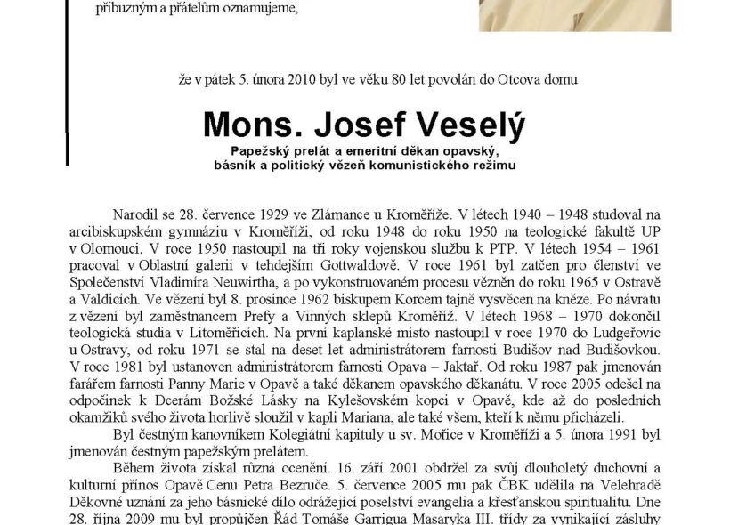 Parte Josef Vesely