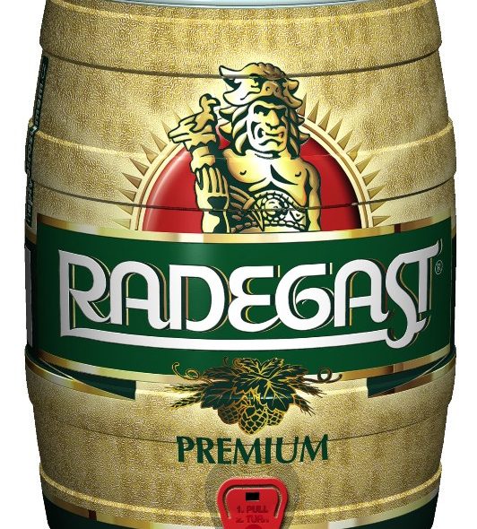 Pětilitrový soudek Radegastu. 