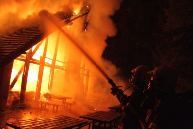 Požár restaurace Kocanda ve Zlíně