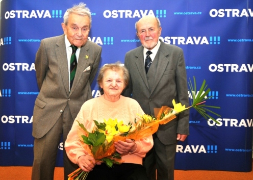 Lubomír Pásek (vlevo), Josef Přibyl a Zdenka Swiderská. 