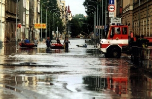 Povodně v roce 2002 v Karlíně.
