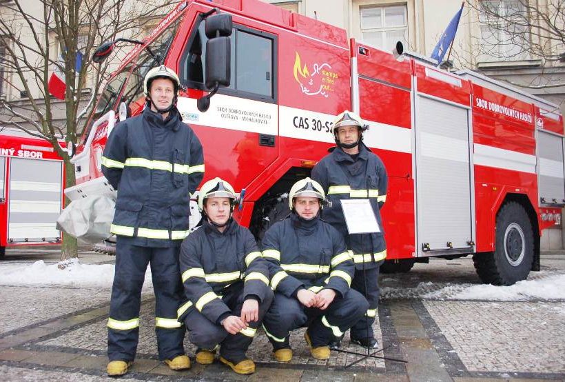 Dobrovolní hasiči zOstravy- Michálkovic. 