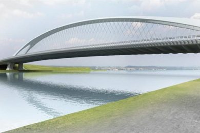 Celková šířka mostu po dokončení bude 36 metrů. 