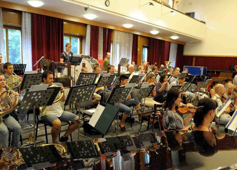 Janáčkova filharmonie během zkoušky na nedělní koncert.