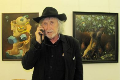 Juraj Jakubisko v ostravské galerii Chagall. 