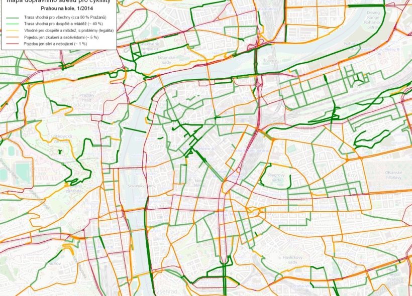 Díky přehledné mapě se nemusíte bát vyrazit na kole ani do centra města. Jen pečlivě vybírejte trasu