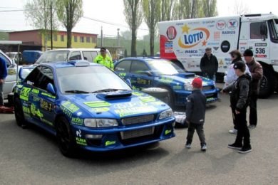 Subaru Silvestra Mikuláštíka, účastníka mistrovství republiky v rallye.
