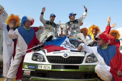 Vítězná posádka Barum Rally 2013 - Jan Kopecký a Pavel Dresler