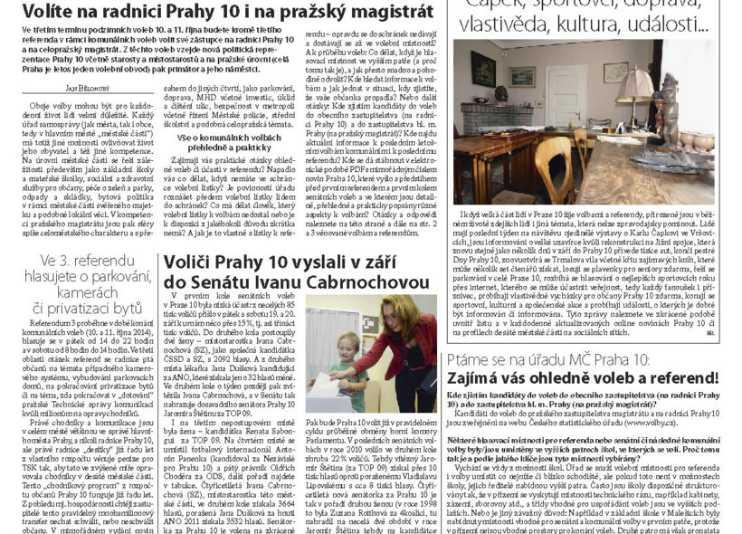 Radniční noviny Praha 10 - ke stažení v odkazu v článku, dole na stránce v archivu nebo na webu www.praha10.cz