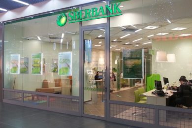 Pobočka Sberbank v OC Frýda ve Frýdku-Místku.
