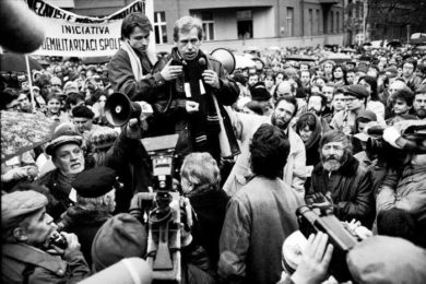 Na demonstraci v roce 1988 vystoupil i Václav Havel.