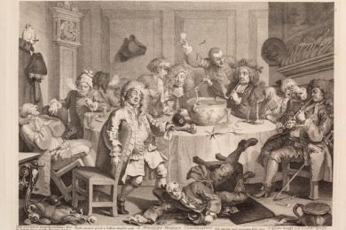 Současné pouliční zábava - v 18. století podle W. Hogharta