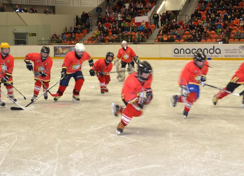 Mladí hokejisté trénují v moderní hale Polárka.