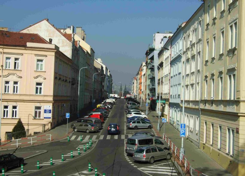 Pohled do ulice Marie Cibulkové na Pankráci.
