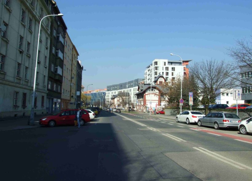 Pohled do ulice Jankovcova.