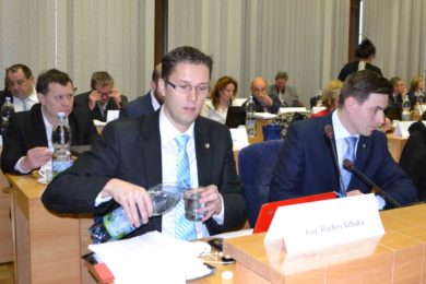 Zastupitelé Hnutí ANO 2011 Radim Vrbata (vlevo) a Petr Gaj.