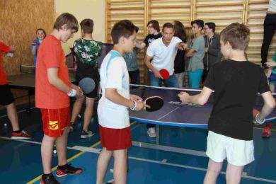 4 Školáci ze základní školy Ke Kateřinkám si užili pingpongovou show