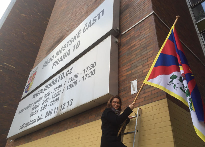Vyvěšení tibetské vlajky 2016