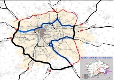Zde je vidět jak chybějící část okruhu zavádí dopravu do srdce Prahy 4 a v podstatě celé Prahy.