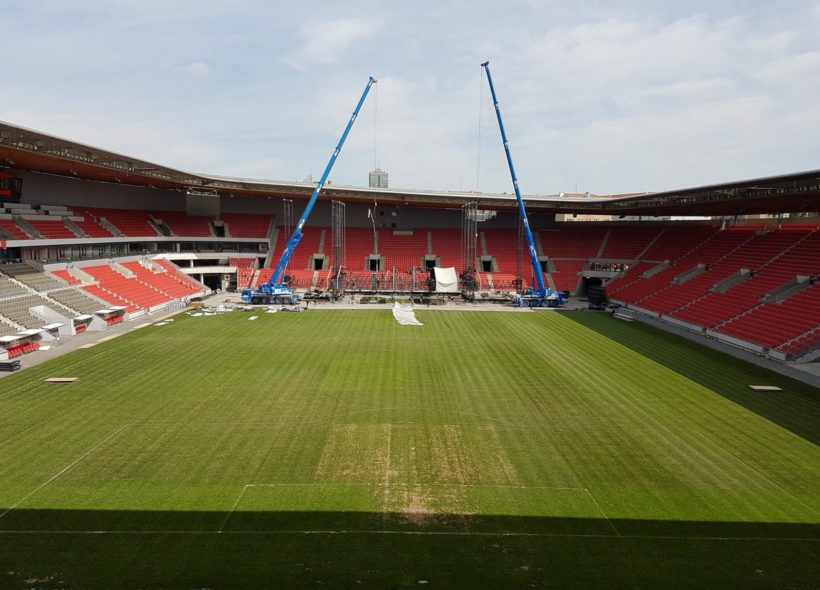 Přípravy na koncert Depeche Mode v Edenu 2017