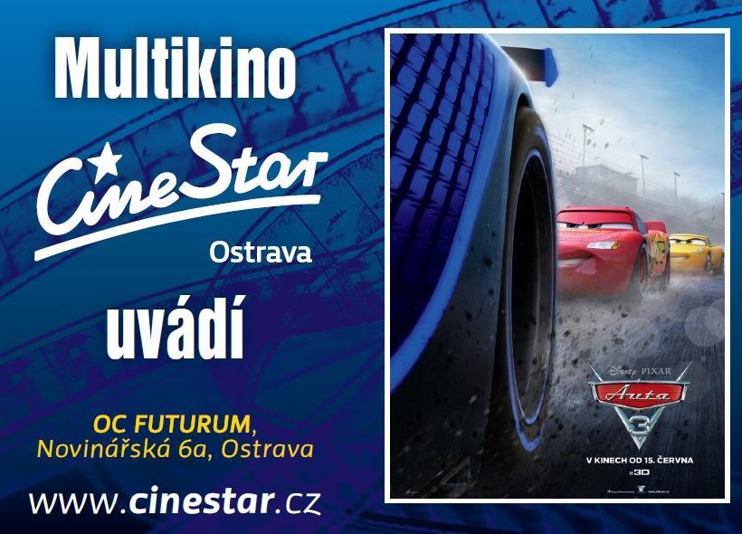V červnu uvidíte v CineStaru film Auta 3.
