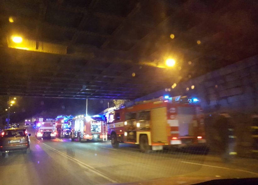 Zásah při požáru na Bohdalci ve squattu