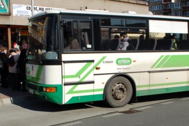 Autobus MHD ve Frýdku-Místku. Ilustrační snímek.
