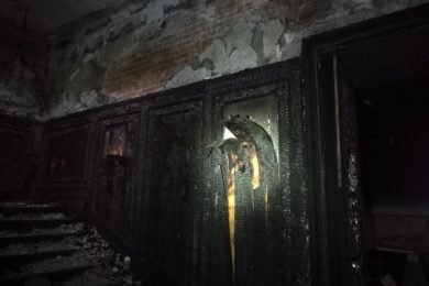 Interiér hotelu po požáru