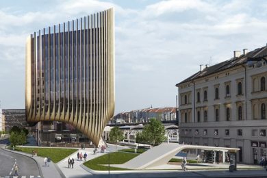 Projekt Prague Central Business District, za kterým stojí Penta, vychází z dílny již nežijící architektky Zahy Hadid.