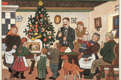 U vánočního stromku - Josef Lada