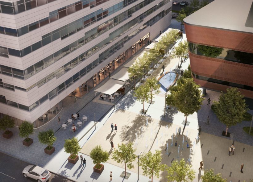 Vizualizace nového náměstí, které si zítra můžete prohlédnout na vlastní oči.