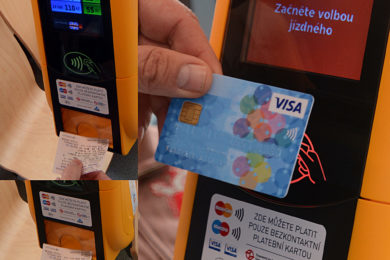 Bezkontaktní kartou lze zatím platit na linkách tramvají 22 a 18 Foto  Ivan Kuptík