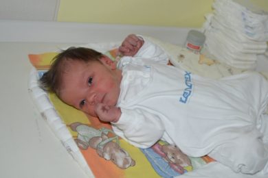 První miminko kraje Jonáš Jurek. Foto: Nemocnice Frýdek-Místek