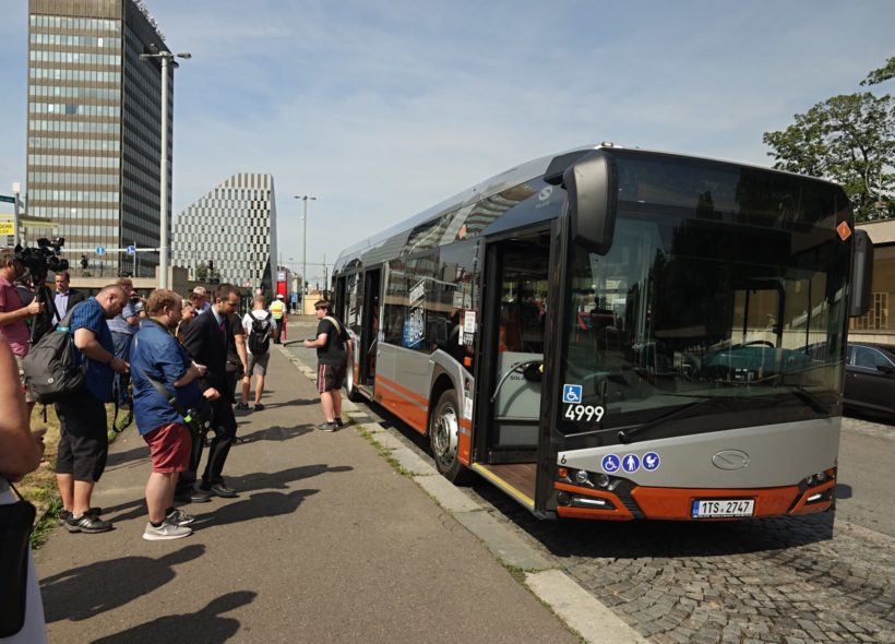 Testování hybridního autobusu Solaris
