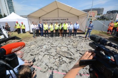 Zahájení stavby metra D byla veliká událost,  Foto Ivan Kuptík