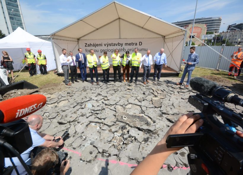 Zahájení stavby metra D byla veliká událost,  Foto Ivan Kuptík