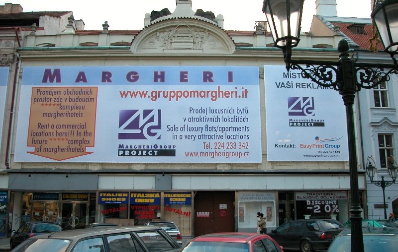 Nejvíce černé reklamy se nachází v centru Prahy.
