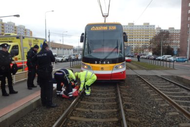 Nehoda tramvaje s chodce. Ilustrační foto DPP