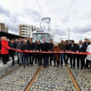 Slavnostní otevření tramvajové tratě do Holyně