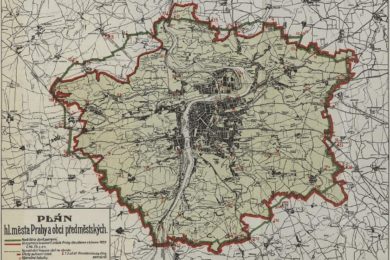 Mapa Velké Prahy z roku 1922