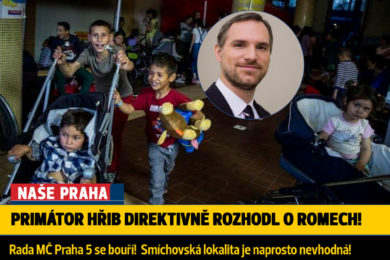 Primátor autoritářsky rozhodl o romských utečencích pro Smíchov