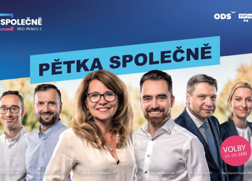 ODS a TOP09 oznámily společnou kandidátku pro podzimní komunální volby v Praze 5.