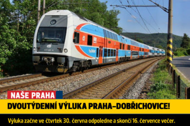 Vlaky mezi Prahou a Berounem výrazně omezí dvoutýdenní výluka na trati Praha – Dobřichovice