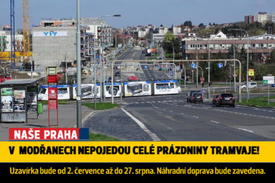 Z důvodu modernizace tramvajové trati dochází od soboty 2. července 2022 (přibližně od 4.30 hodin) do soboty 27. srpna 2022 (přibližně do 24.00 hodin) k dočasnému přerušení provozu tramvají v úseku Poliklinika Modřany – Sídliště Modřany.