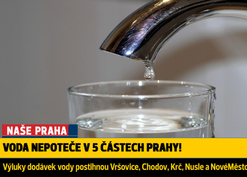Podle Pražských vodovodů a kanalizací omezení dodávky vody od 27. června postihne Vršovice, Chodov, Krč, Nusle a Nové Město..