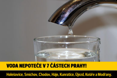 Výluka vody od 11. července bude v Holešovicích, na Smíchově, na Chodově, v Hájích, v Kundraticích, na Újezdě, v Košířích a v Modřanech.