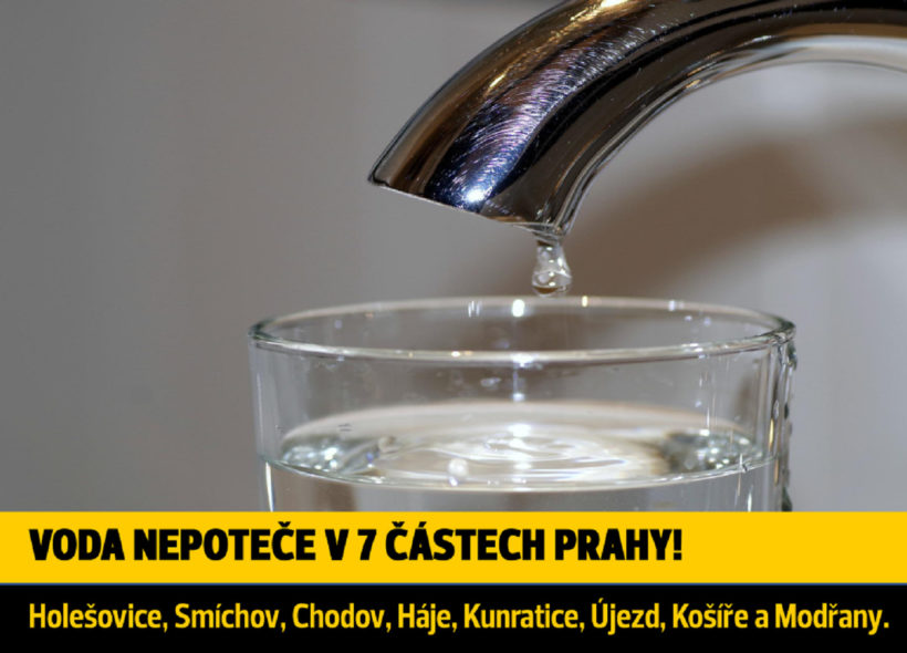 Výluka vody od 11. července bude v Holešovicích, na Smíchově, na Chodově, v Hájích, v Kundraticích, na Újezdě, v Košířích a v Modřanech.