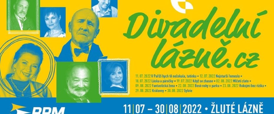 Plakát Divadelního léta ve Žlutých lázních.